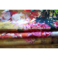 52*200cm Women Elegant Flower 100% Silk Large Long Scarf Rose Printed Shawl With Fringe